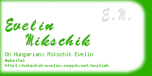 evelin mikschik business card